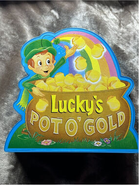 Vtg Lucky's Pot O' Gold Coin Bank Cereal Promotion Irish Leprechaun Lucky Charms